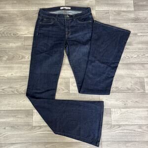 J Brand Mid Rise Martini Flare Leg Denim Jeans Dark Wash sz 27